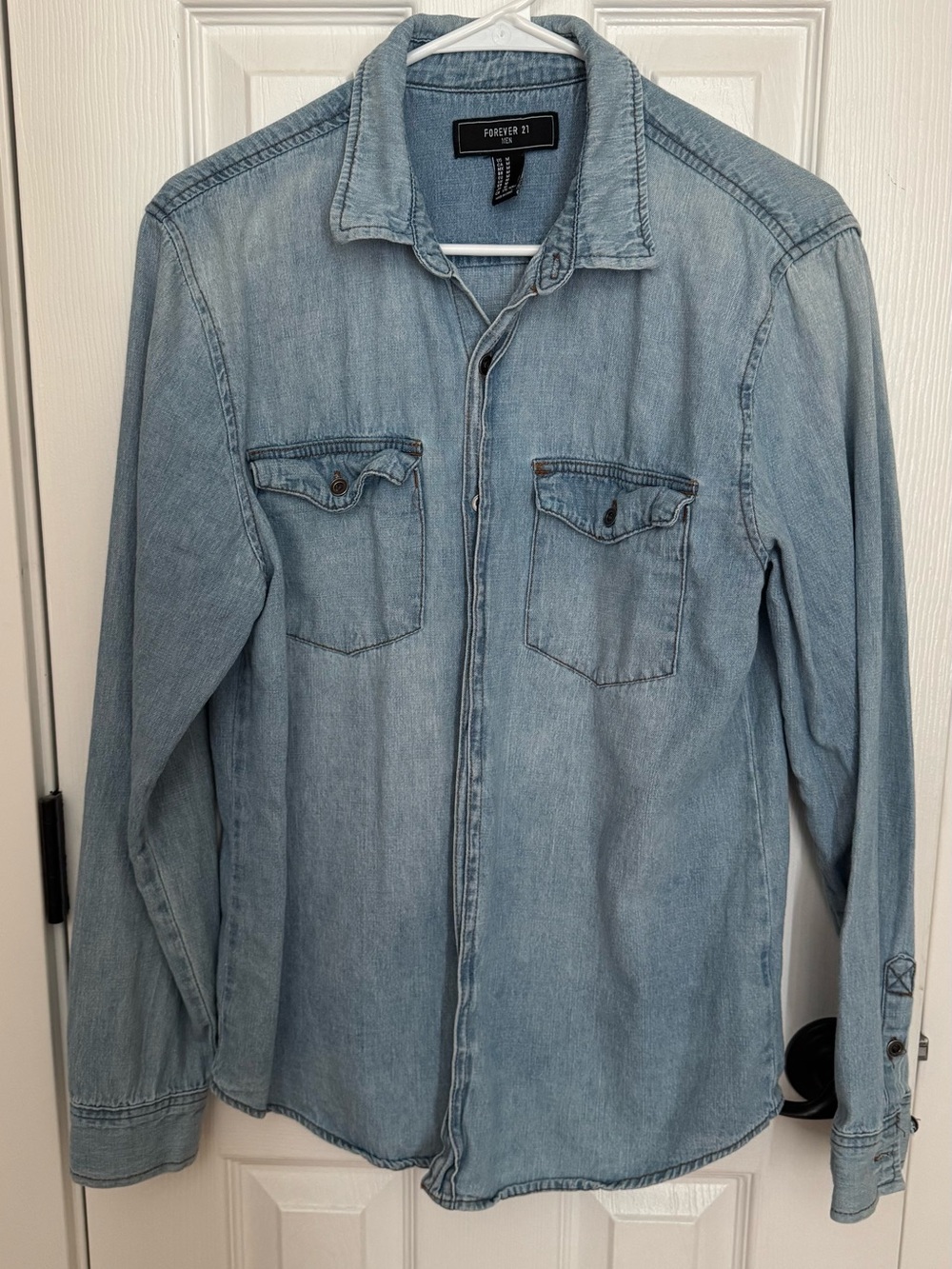 Forever 21 Light Blue Denim Shirt Jacket
